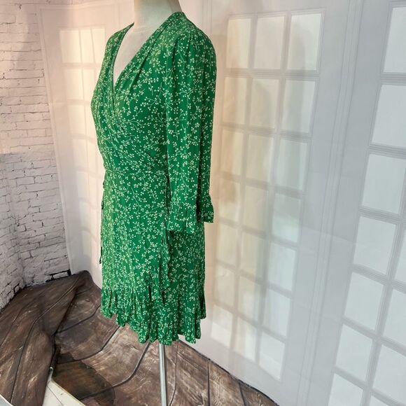 Faithfull the Brand Carmel Dress Violette Print Green size  8 - Picture 7 of 15